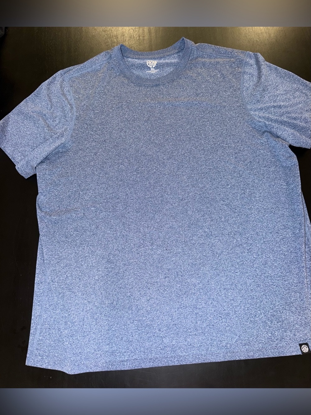 REI Heather Blue Short Sleeve Crew Performance Tee